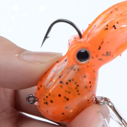 Artificial Octopus Swimbait Lure - White 3.54 Inch/0.81oz