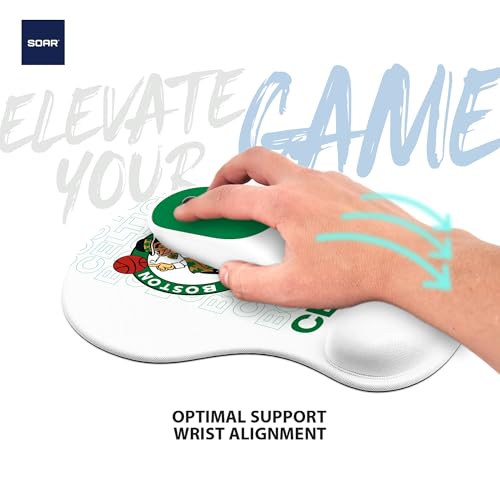 NBA Wireless Mouse and Mouse Pad Combo with Ergonomic Design
