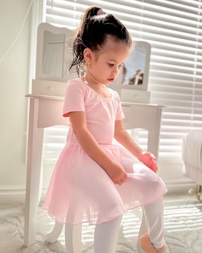 Ballet Leotard for Girls 4-5T - Criss-Cross Bow Back Pink