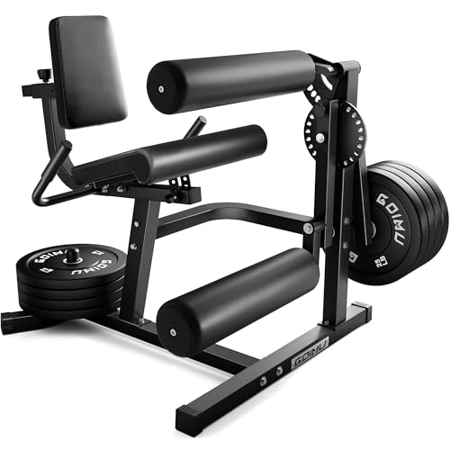 Leg Extension and Curl Machine - Adjustable Home Gym Equipment - Black-Z2