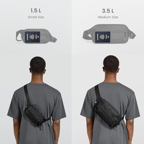 1.5L Sling Bag with RFID Blocking - Water-Resistant Crossbody Pack