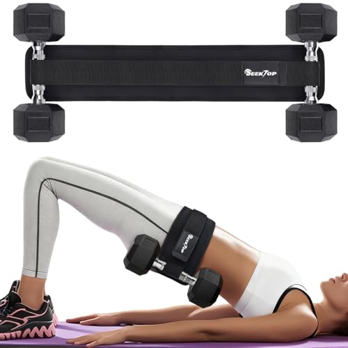 Adjustable Hip Thrust Belt - Anti-Slip Booty Belt for Glutes - Black