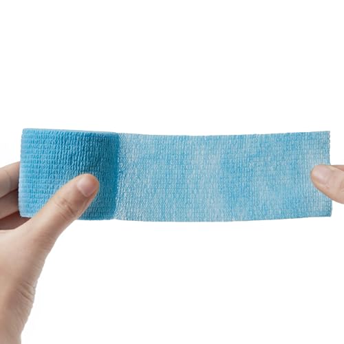 Self-Adhesive Grip Cover Wraps 2-Inch x 5 Yards - Baby Blue, 24pcs - Sports & Tattoo Use