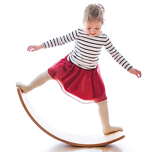 Wooden Balance Board - Montessori Toy for Kids & Adults - Natural
