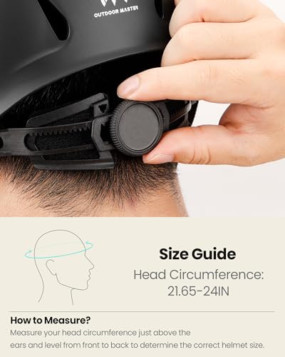 OutdoorMaster Rock Climbing Helmet for Adults Black – Adjustable, CE EN12492 certified