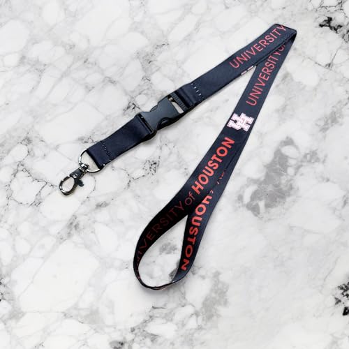 Desert Cactus University of Houston Lanyard with Snap Buckle - Black