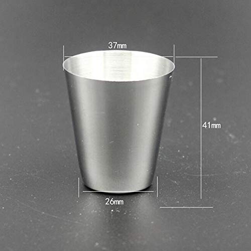 30ml Stainless Steel Shot Cups - 4 Pack with Black Case