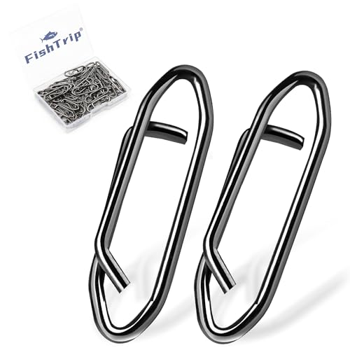 Fishing Clips Power Clips - 50Pcs Quick Change Split Rings Snaps - Black