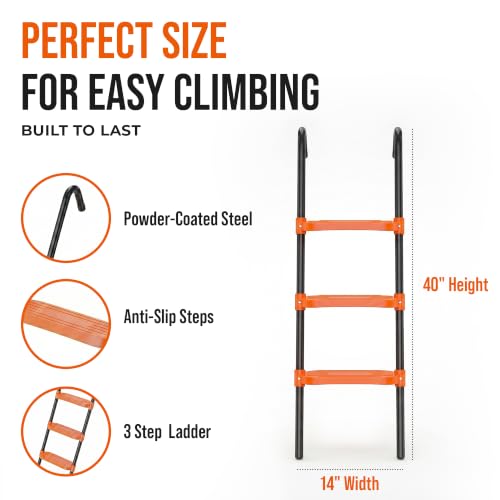 3-Step Trampoline Ladder - Universal Non-Slip Design for Kids