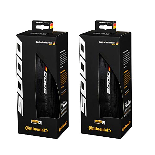 Continental Grand Prix 5000 Road Bike Tires - Black / 700x25, 2 Pack