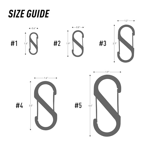 Dual Gate Stainless Steel S-Biner Carabiner Clip - Size 3
