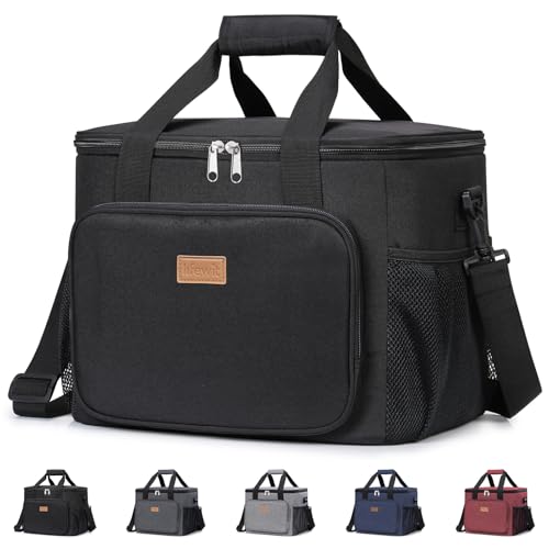 Lifewit Jumbo Insulated Lunch Bag Cooler for Men & Women 24L Black