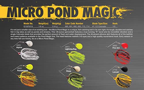 Small-Water Spinnerbait for Bass Fishing - Micro Pond Magic / Wasp