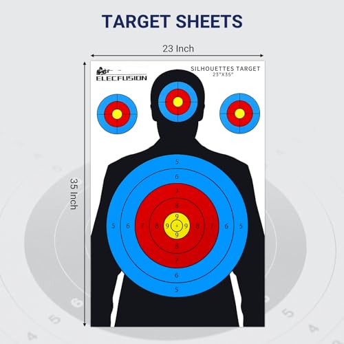 23x35 Inch Silhouette Shooting Targets - 10 Pack for Range Use