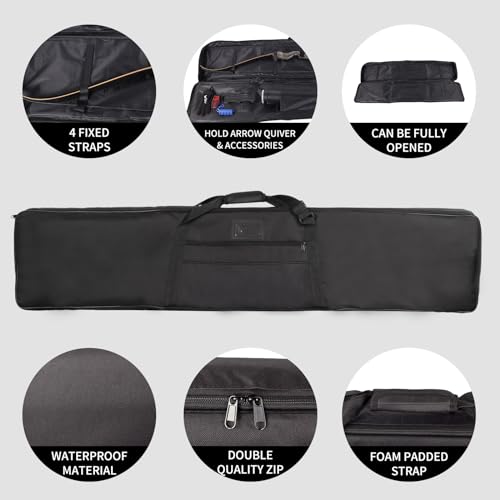 SPG 59 Inch Recurve Bow Case for Longbow & Traditional Bow, Waterproof Canvas