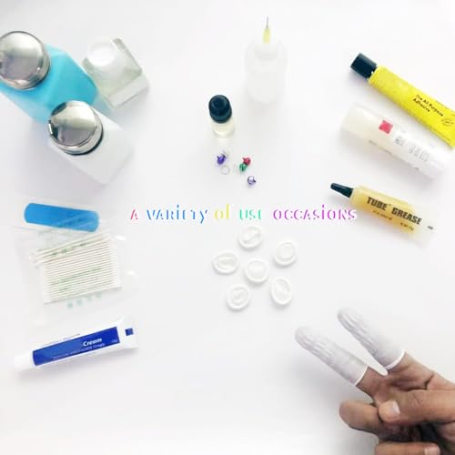 Medium Disposable Nitrile Finger Cots - 100pcs White