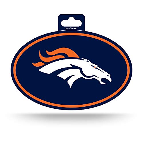 Denver Broncos Color Team Logo Oval Sticker - 3.75" x 5.75"
