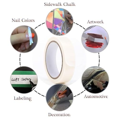 LLPT Painters Tape General Purpose Masking Tape 5 Pack 3/4 Inch x 55 Yards Each No Residue Clean Line for Painting Arts Crafts Labeling in School Office Home Blue (PT1905B)