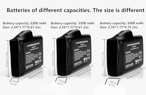 7.4V 5000mAh Rechargeable Battery Pack for Heated Apparel – Replacement for Gloves, Vests, Jackets, Socks, and More