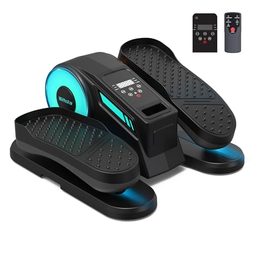 Electric Under Desk Elliptical Machine - Motorized Pedal Exerciser, 12 Speeds, Whisper Quiet - Black