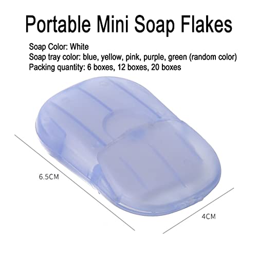 20 Pack Portable Disposable Hand Soap Sheets Travel Hand Wash Paper with 6 Scents