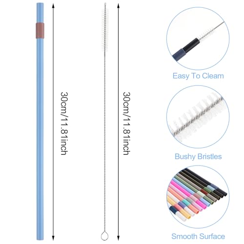 Replacement Straws for 40 oz Owala Tumbler - 6 Pack Pink with Brush