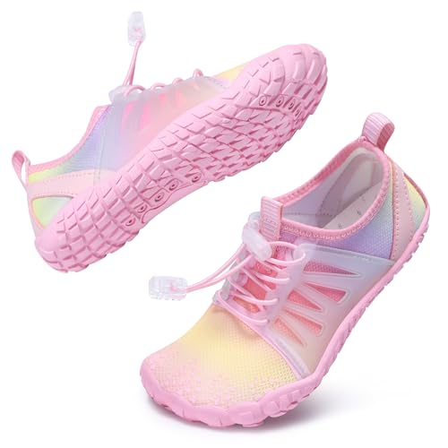 Stelle Kids Rainbow Water Shoes - TPU Side Support Barefoot, 13 Little Kid
