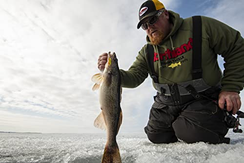 Ice Fishing Jigging Spoon Lure - UV Bubblegum, 3/8 OZ