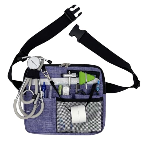 Nurse Funny Pack with Medical Gear Pockets - Durable Nurse Waist Pouch with Tape Holder, Adjustable Strap, and Utility Storage for Stethoscopes, Bandage Scissors & Supplies