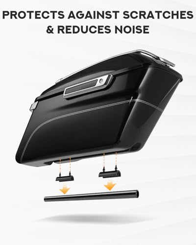 PBYMT 2014-2023 Harley Saddlebag Rubber Grommets & Support Cushions Mounts (4x Grommets + 4x Cushions)
