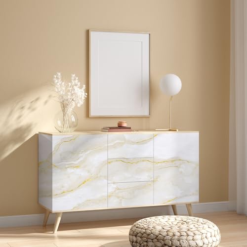 Anmon Marble Contact Paper Peel and Stick Wallpaper,Thickened Self Adhesive Waterproof Vinyl Film Faux Granite Roll Removable for Countertop Kitchen Bathroom Cabinet 17.7" x 236"