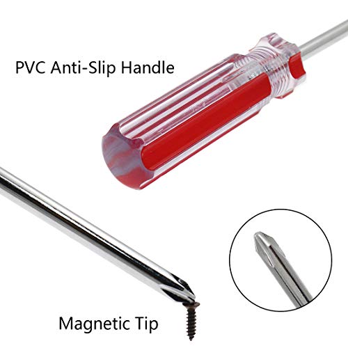 Phillips 12 Inch Long Magnetic Tip Screwdriver - Extra Long Shank Cross Head Screwdriver