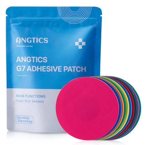 Dexcom G7 30Pcs Adhesive Patches – Waterproof Overpatches, ANGTICS Multicolor