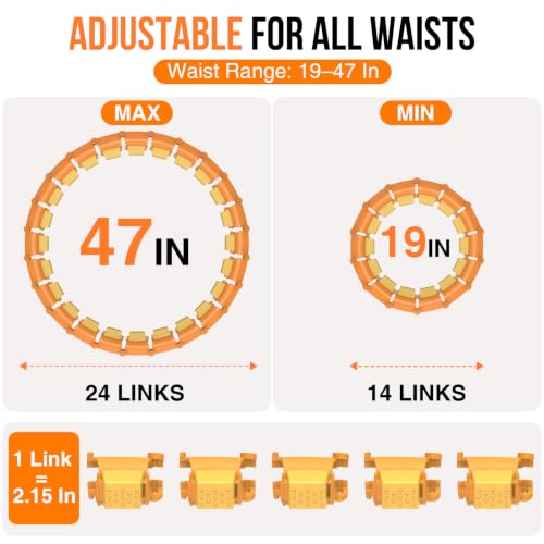 Weighted Infinity Fitness Hoop - Silent 24 Detachable, Orange