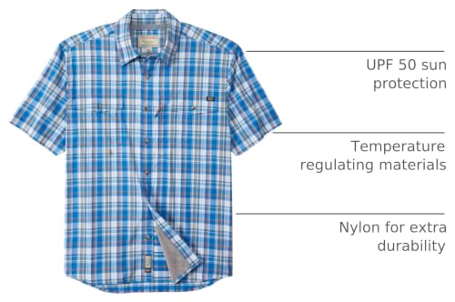 Field & Stream Men's Sunkissed Plaid Line Burner Short Sleeve Fishing Shirt, Large