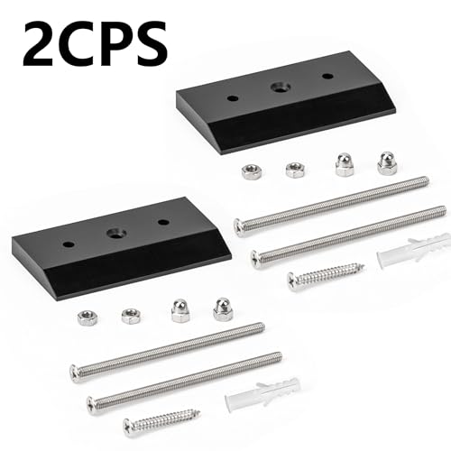 2 Pack Skateboard Wall Mount - Black Display Hanger for Skis, Snowboards & More
