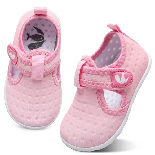 FEETCITY Kids Aqua Water Shoes - Pink Toddler Boys Girls Barefoot Beach Swim