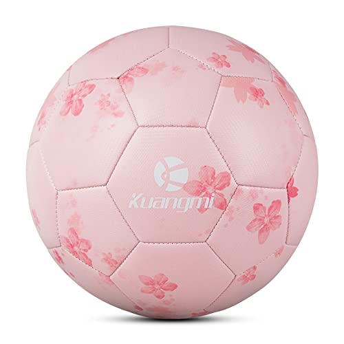 Kuangmi Sakura Size 5 Soccer Ball - Indoor & Outdoor Match Ball for Adults & Youth
