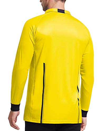 Pro Soccer Referee Jersey - Long Sleeve, Yellow, Large