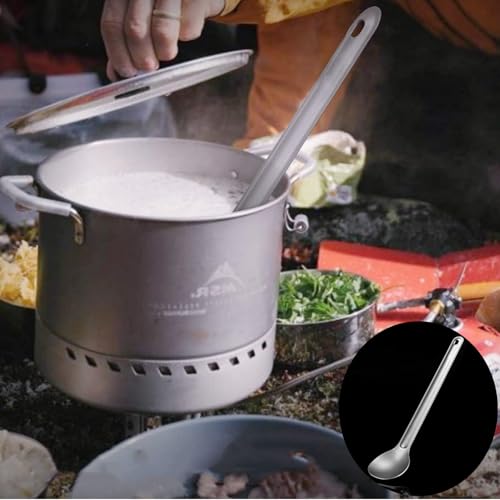 Long-Handled Stainless Steel Spoon with Carry Bag - 21.8cm