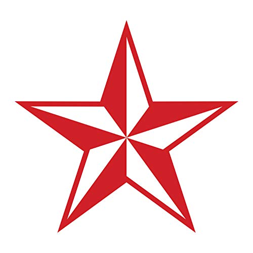 Nautical Star Vinyl Decal Sticker - 5-Inch Red
