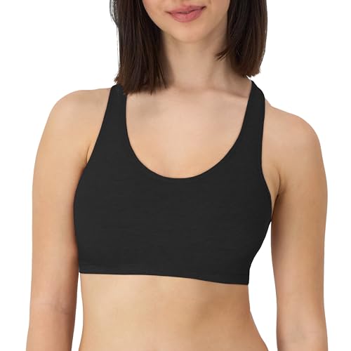 Hanes Women's Racerback Cotton T-Back Bralette (3 Pack)