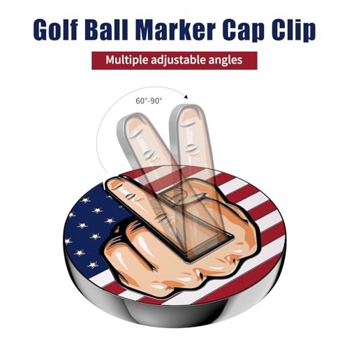 Magnetic Middle Finger Golf Ball Marker Set - USA Background