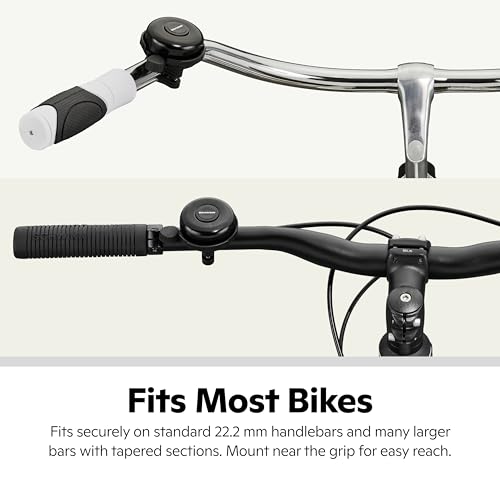 Classic Black Bike Bell - Easy Installation, Loud Sound, One Size