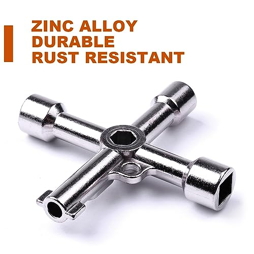 4-Way Electrical Cabinet Key - Multifunctional Zinc Alloy - 1pc