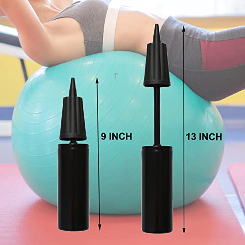 Two-Way Hand Pump Inflator - 9 Inch Portable Pump for Exercise Balls & Inflatables