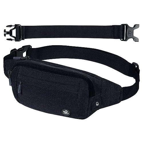 Lightweight Water-Resistant Fanny Pack - Black