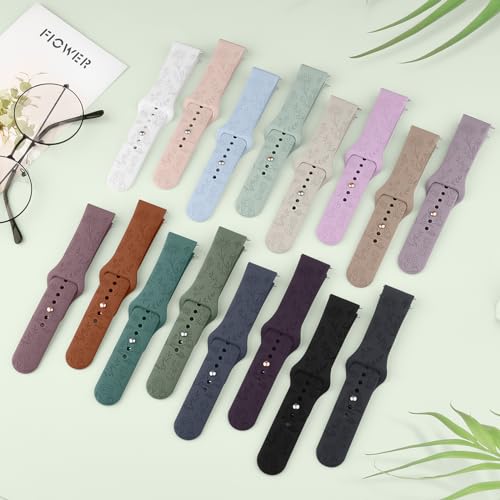 Silicone Floral Engraved Bands for Fitbit Versa - Soft Sport Wristbands