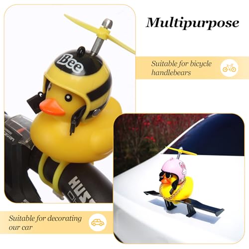 Rubber Duck Car Ornaments - 2 Pack with Bee & Shark Variants