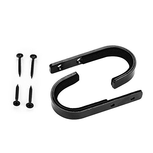 Gun Rack Shotgun Hooks - Felt Lined Wall Mount Storage, Black
